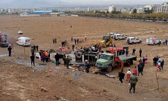 لغزندگی جاده،  برای کارکنان پالایشگاه اصفهان حادثه تلخ  آفرید