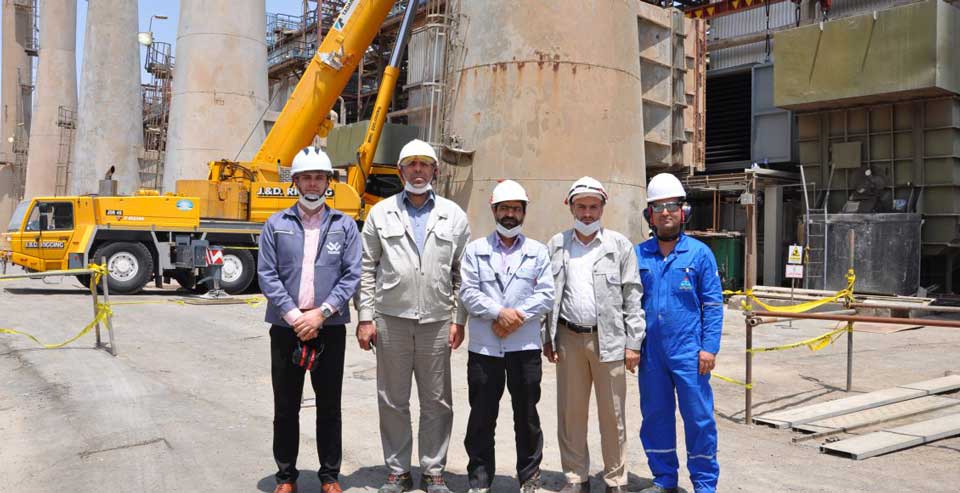 تجهیز اکونومایزر در کانال دو خروجی دیگ بخار شماره ۲ شرکت پالایش نفت اصفهان نصب شد